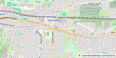 Map of Glasgow, Lanarkshire