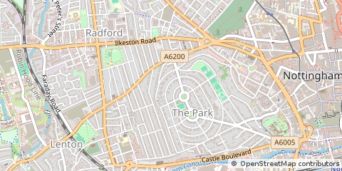 Map of Nottingham, Nottinghamshire