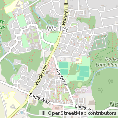 Map of Great Warley, Essex