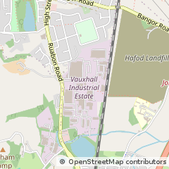 Map of Wrexham, Clwyd