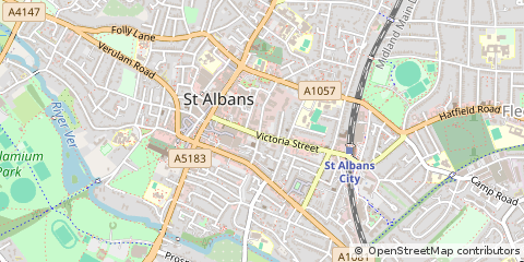 Map of ST. Albans, Hertfordshire