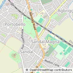Map of Wakefield, West Yorkshire