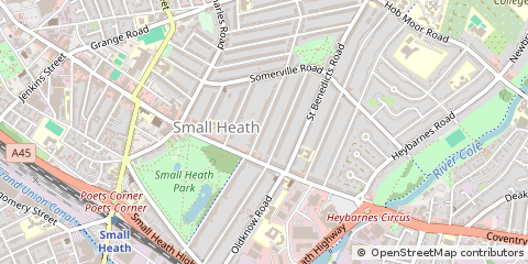 Map of Birmingham, West Midlands