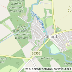 Map of Gifford, East Lothian