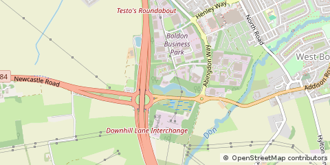 Map of Boldon Colliery, Durham