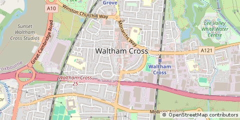 Map of Waltham Cross, Herts