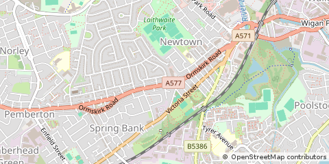 Map of Wigan