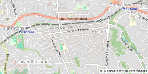 Map of Poole, Dorset