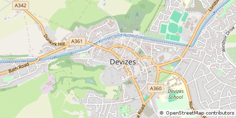 Map of Devizes, Wiltshire