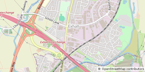 Map of Coventry, Warwickshire