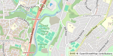 Map of Caerdydd