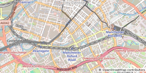 Map of Manchester, Greater Manchester