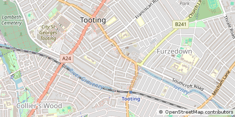 Map of Tooting, London