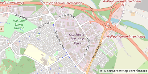 Map of Colchester, Essex
