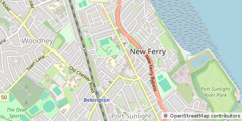Map of NEW Ferry, Wirral