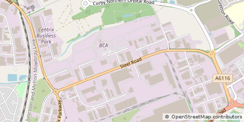 Map of Corby, Northamptonshire