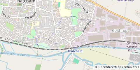 Map of Thatcham, Berkshire
