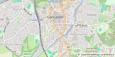 Map of Lancaster, Lancashire