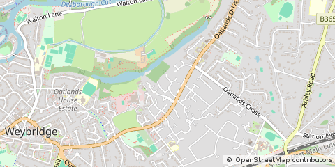 Map of Weybridge, Surrey
