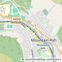 Map of Mountain ASH, MID Glamorgan
