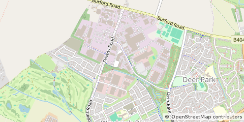 Map of Witney, Oxon