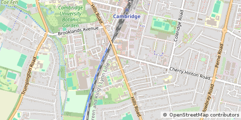 Map of Cambridge, Cambridgeshire