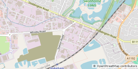 Map of Lincoln, Lincolnshire