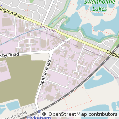 Map of Lincoln, Lincolnshire