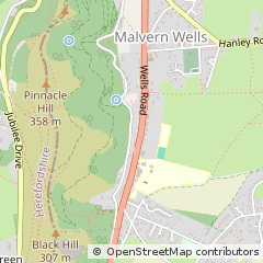 Map of Malvern, Worcestershire