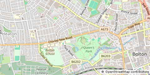 Map of Bolton, Lancashire