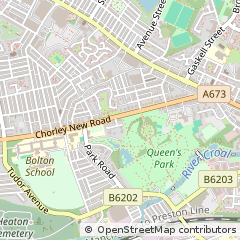 Map of Bolton, Lancashire
