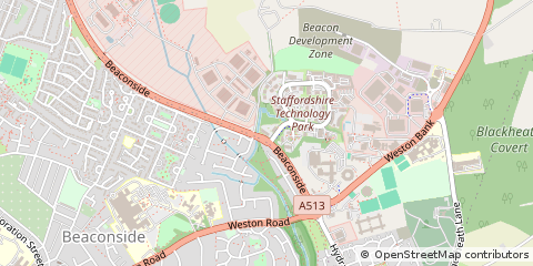 Map of Stafford, Staffordshire