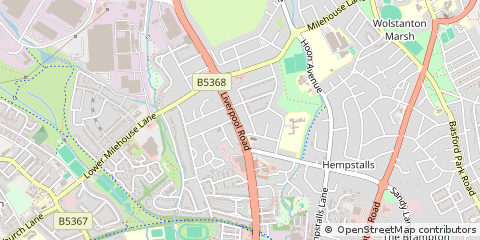 Map of Newcastle, Staffordshire