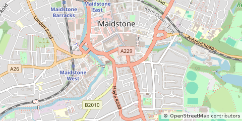 Map of Maidstone, Kent