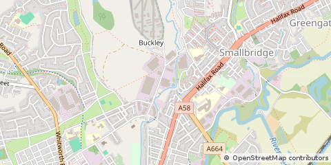 Map of Rochdale, Lancashire