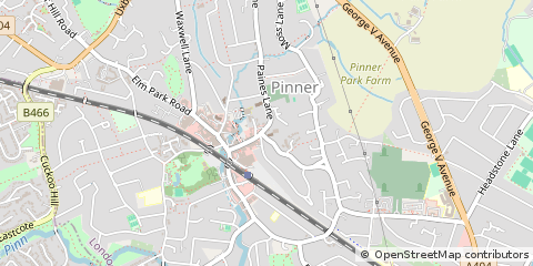 Map of Pinner, Middlesex