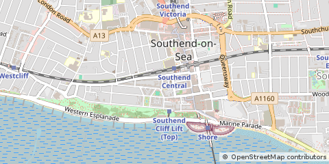 Map of Southend-on-SEA, Essex