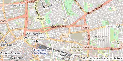 Map of Liverpool, Merseyside