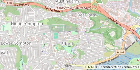 Map of Plymouth, Devon