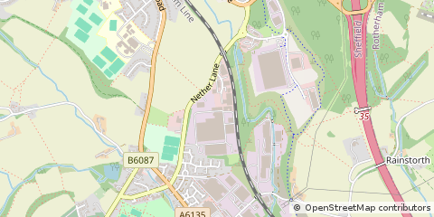 Map of Sheffield, South Yorkshire