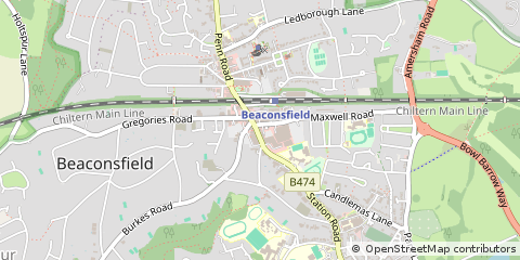 Map of Beaconsfield, Buckinghamshire