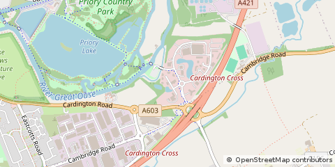 Map of Bedford, Bedfordshire