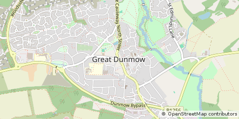 Map of Dunmow, Essex