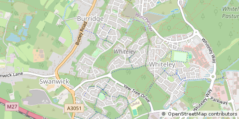 Map of Fareham, Hampshire