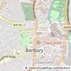 Map of Banbury, Oxfordshire