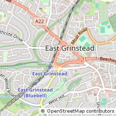 Map of East Grinstead, West Sussex