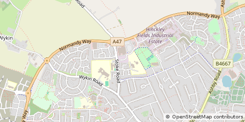 Map of Hinckley, Leicestershire