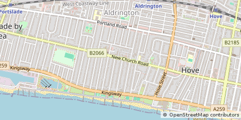 Map of Hove, East Sussex