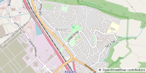 Map of Port Talbot, West Glamorgan