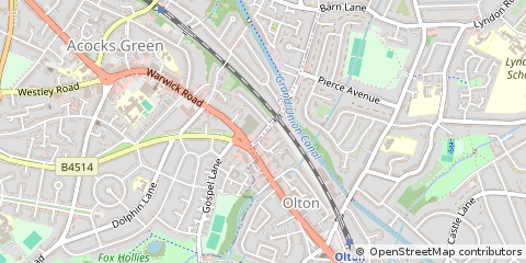 Map of Birmingham, West Midlands